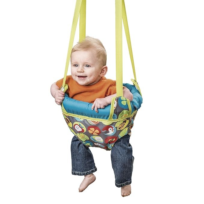 EVENFLO EXERSAUCER JOHNNY JUMPER FEATURING EASY-TO-USE