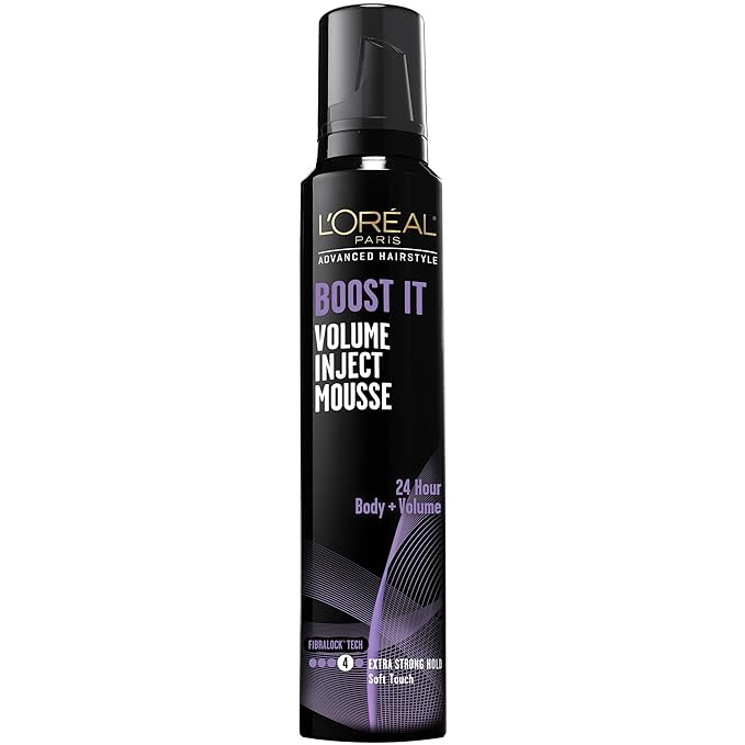 L’ORÉAL PARIS ADVANCED HAIRSTYLE BOOST IT VOLUME INJECT MOUSSE, 8.3 OZ.