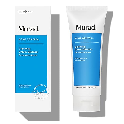 MURAD ACNE CONTROL, CLARIFYING CREAM CLEANSER – ANTI-AGING TIME RELEASE FACE CLEANSER, 6.75 FL OZ