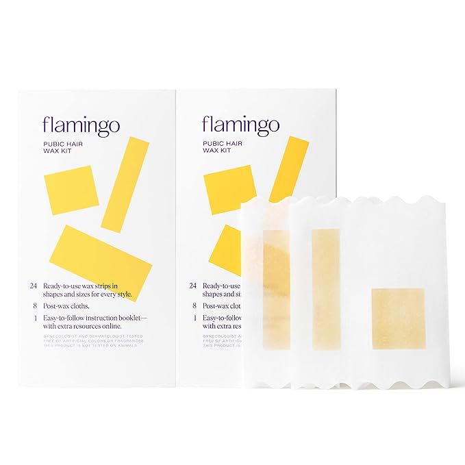 FLAMINGO WOMEN’S PUBIC HAIR WAX KIT – 48 WAX STRIPS
