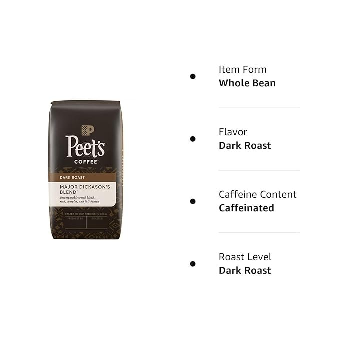 PEET’S COFFEE, WHOLE BEAN 32OZ (2 PACK)